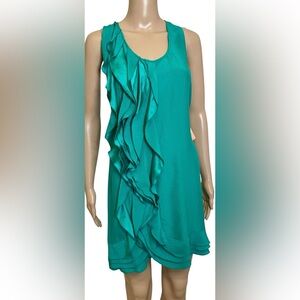 NWT Ali Ro Silk Front Ruffle Dress. Size 8